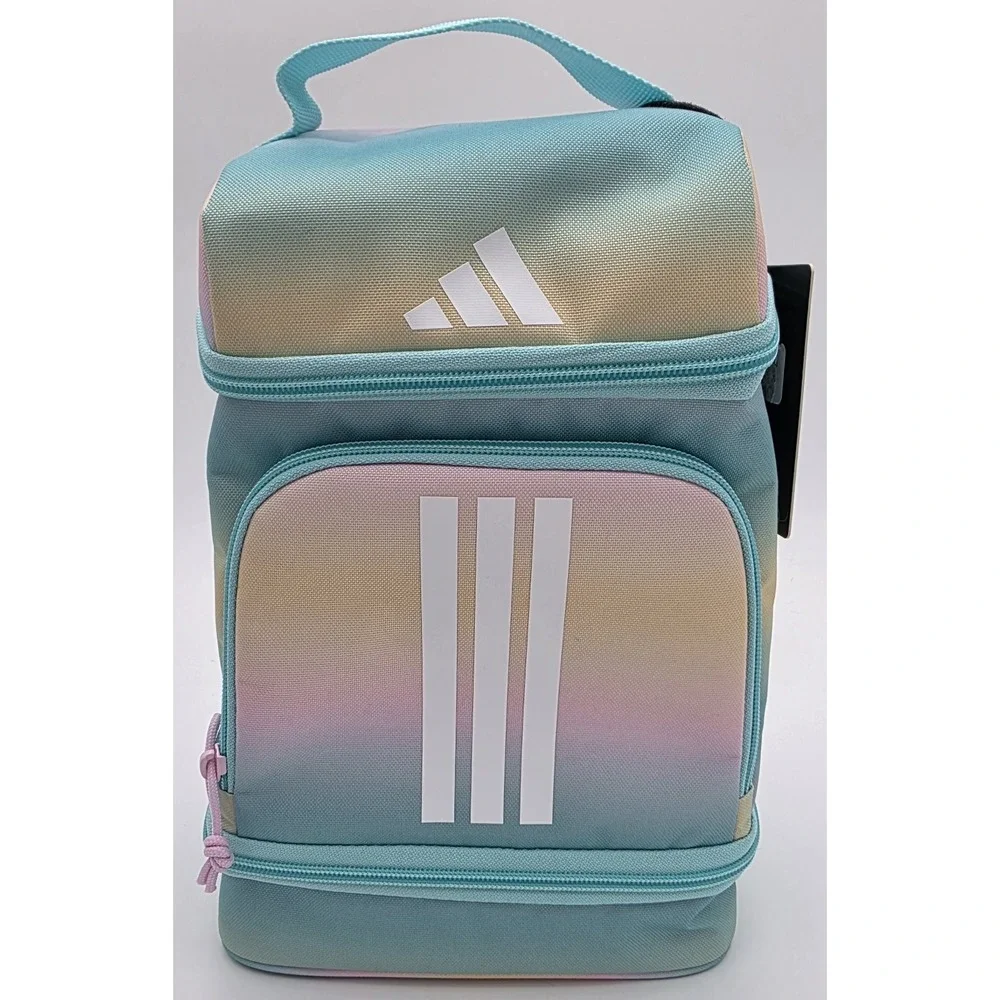 Adidas Excelerator Insulated Lunch Bag In Flash Aqua‎ w/ Extra Pocket New #0161